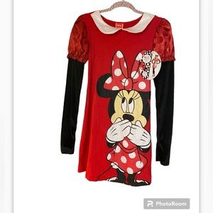 Disney Minnie Mouse long sleeve dress. Size 8 NWT